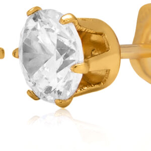 Troli Třpytivé pozlacené náušnice pecky s krystaly