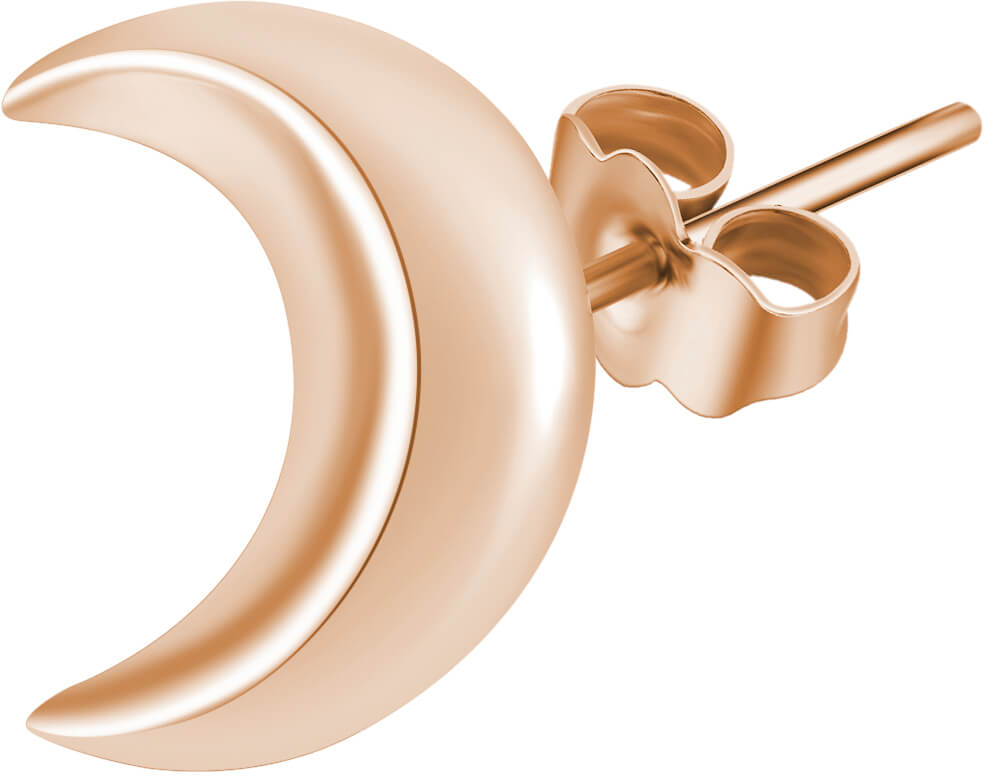 Rosato Bronzová single náušnice Půlměsíc Storie RZO017