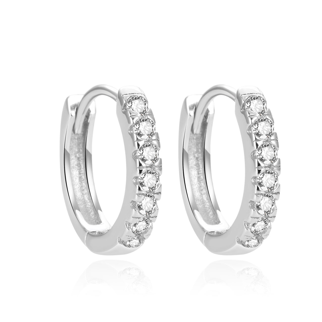 Beneto Půvabné stříbrné náušnice se zirkony AGUC1664