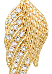 Beneto Stříbrný přívěsek se zirkony Andělské křídlo AGH594-GOLD