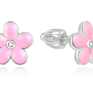 Beneto Stříbrné náušnice s kytičkami AGUP1539S-2