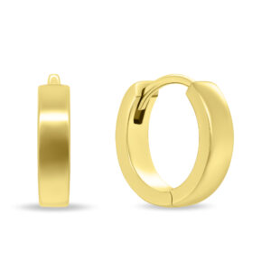 Brilio Silver Minimalistické pozlacené kruhové náušnice EA204Y