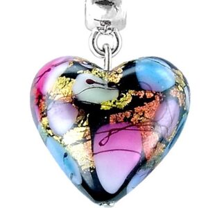 Lampglas Nepřehlédnutelný přívěsek Crazy Love s 24karátovým zlatem v perle Lampglas S21