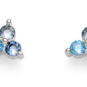 Oliver Weber Blyštivé peckové náušnice se zirkony 22988 BLU