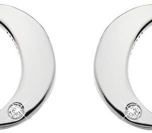 Hot Diamonds Stříbrné půlměsícové náušnice s pravými diamanty Amulets DE588