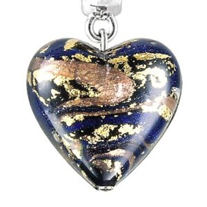 Lampglas Magický přívěsek Egyptian Heart s 24karátovým zlatem v perle Lampglas S26