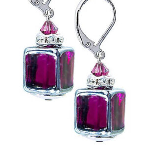 Lampglas Něžné náušnice Juicy Raspberry z perel Lampglas ECU32