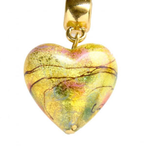 Lampglas Něžný přívěsek Golden Dream s 24karátovým zlatem v perle Lampglas S11