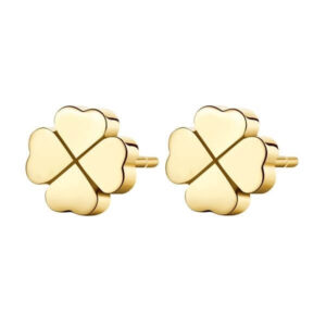 S'Agapõ Jemné ocelové náušnice čtyřlístky CLICK SCK65