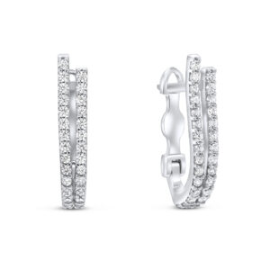 Brilio Silver Elegantní stříbrné náušnice se zirkony EA133W