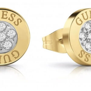 Guess Pozlacené náušnice pecky se zirkony UBE78023