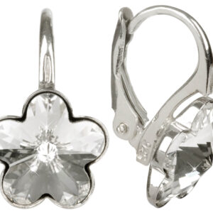 Levien Dívčí stříbrné náušnice Flower Crystal
