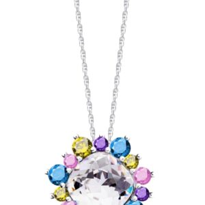 Preciosa Pestrobarevný náhrdelník Flower 5240 70 (řetízek