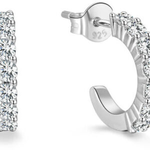 Beneto Kruhové stříbrné náušnice AGUP1169