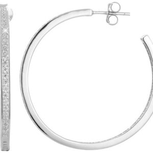 Beneto Stříbrné náušnice kruhy s krystaly AGUP1180