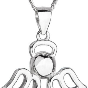Evolution Group - Pavona Krásný stříbrný náhrdelník Andělíček s krystaly Swarovski 32076.1 (řetízek