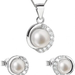 Evolution Group - Pavona Luxusní stříbrná souprava s pravými perlami Pavona 29022.1 (náušnice