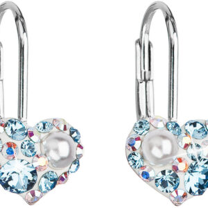 Evolution Group - Pavona Srdíčkové náušnice s krystaly Swarovski 31125.9 aqua