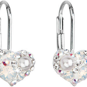 Evolution Group - Pavona Srdíčkové náušnice s krystaly Swarovski 31125.9 white