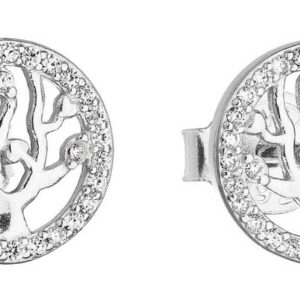 Evolution Group - Pavona Stříbrné náušnice Strom života se zirkony 11218.1