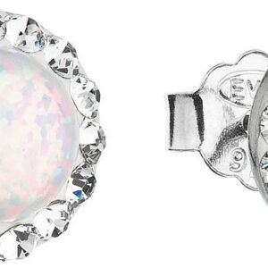 Evolution Group - Pavona Stříbrné náušnice s krystaly Preciosa 31217.1 white