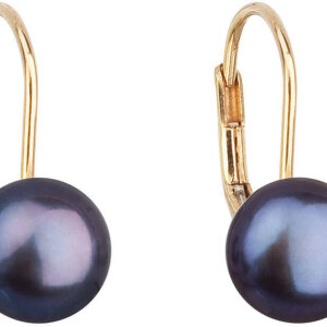 Evolution Group - Pavona Zlaté visací náušnice s pravými perlami Pavona 921009.3 peacock