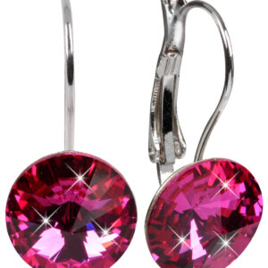 Levien Elegantní náušnice Rivoli Fuchsia