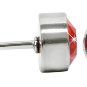 Levien Hravé ocelové náušnice pecky Chaton Light Siam