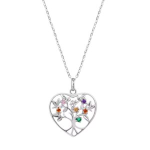 Lotus Silver Krásný stříbrný náhrdelník Strom života s barevnými zirkony LP3199-1/1 (řetízek