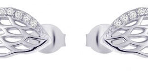 Preciosa Stříbrné náušnice se zirkony Angel Wings 5218 00