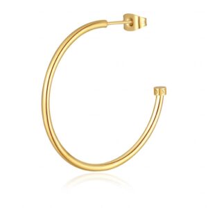 S'Agapõ Single pozlacená kruhová náušnice Happy Ears SHEA17 2