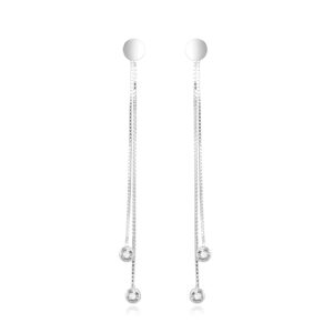 Beneto Moderní stříbrné řetízkové náušnice AGUP1864