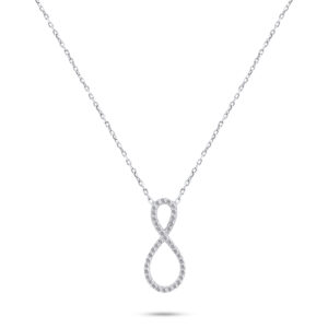 Brilio Silver Originální stříbrný náhrdelník Nekonečno NCL38W