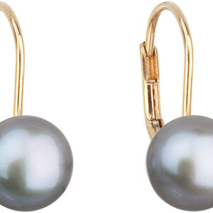 Evolution Group - Pavona Zlaté visací náušnice s pravými perlami Pavona 921009.3 grey