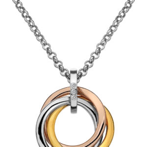 Hot Diamonds Stříbrný náhrdelník Trio Rose Gold DP544 (řetízek
