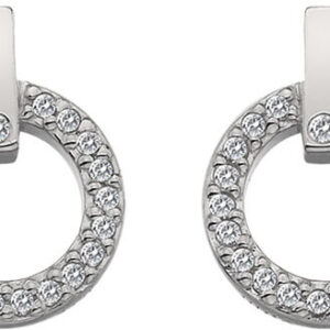 Hot Diamonds Třpytivé náušnice s pravým diamantem Flora DE580