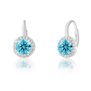 JVD Stříbrné náušnice s modrými zirkony SVLE0986XH2M300
