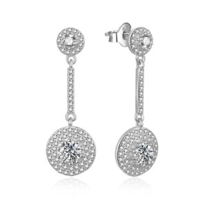 MOISS Elegantní stříbrné náušnice s kubickými zirkony E0003085