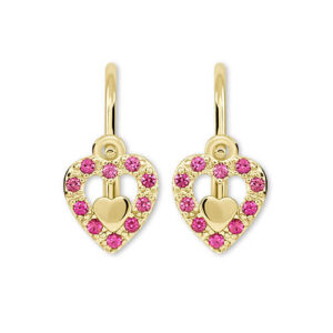 Soliter Dívčí srdíčkové náušnice ze zlata 745 239 001 00779 0000770