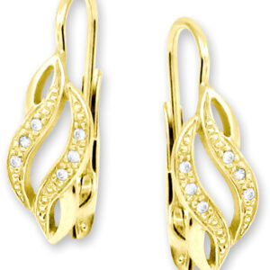 Soliter Náušnice ze žlutého zlata s krystaly 239 001 00611