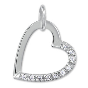 Soliter Přívěsek z bílého zlata Srdce s krystaly 249 001 00494 07
