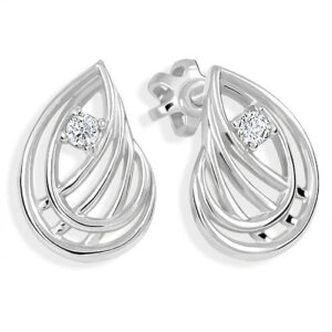 Soliter Půvabné stříbrné náušnice se zirkony 436 001 00543 04