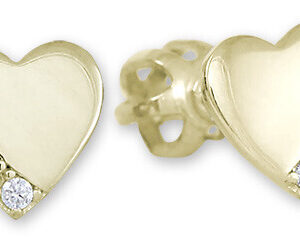 Soliter Zlaté náušnice Srdíčka s krystaly 239 001 01071