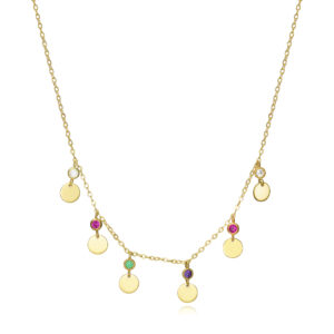 Viceroy Pozlacený náhrdelník s přívěsky Trend 13006C100-59