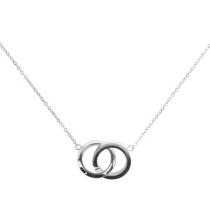 Vuch Stylový ocelový náhrdelník s kroužky Silver Laima