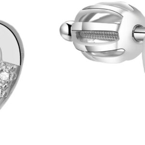 Beneto Stříbrné srdíčkové náušnice AGUP1504S