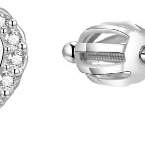 Beneto Stříbrné srdíčkové náušnice AGUP1624S