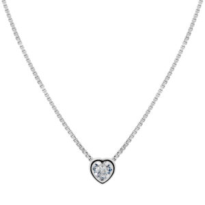 Brilio Silver Půvabný stříbrný náhrdelník Srdce NCL26W (řetízek