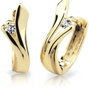 Cutie Diamonds Luxusní kruhové náušnice ze žlutého zlata s brilianty DZ6434-1795-80-00-X-1