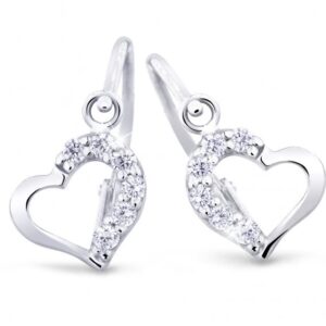 Cutie Jewellery Něžné dětské náušnice z bílého zlata C2757-10-X-2 čirá